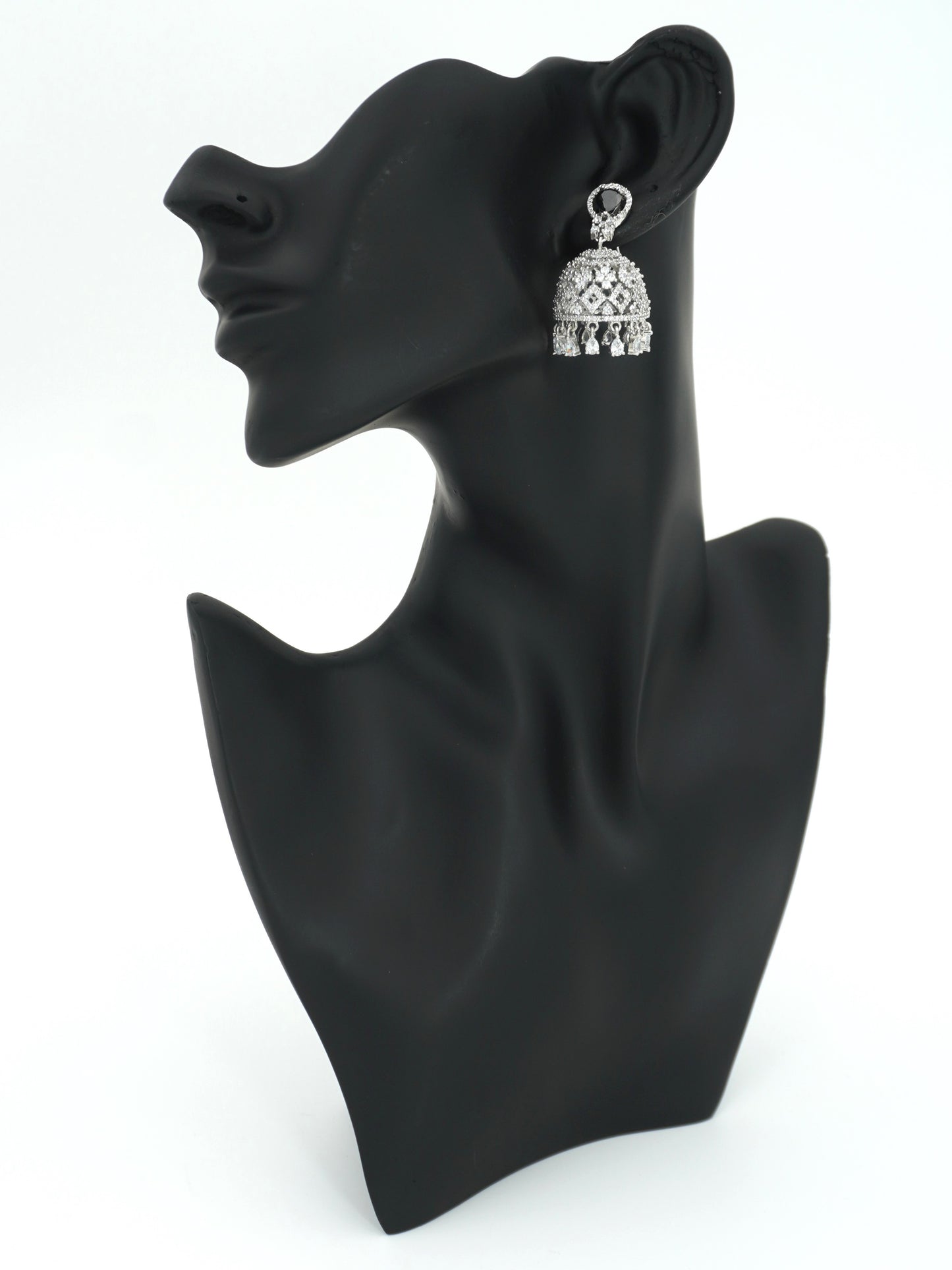 BLACK MAYA ZIRCONIA JHUMKIS