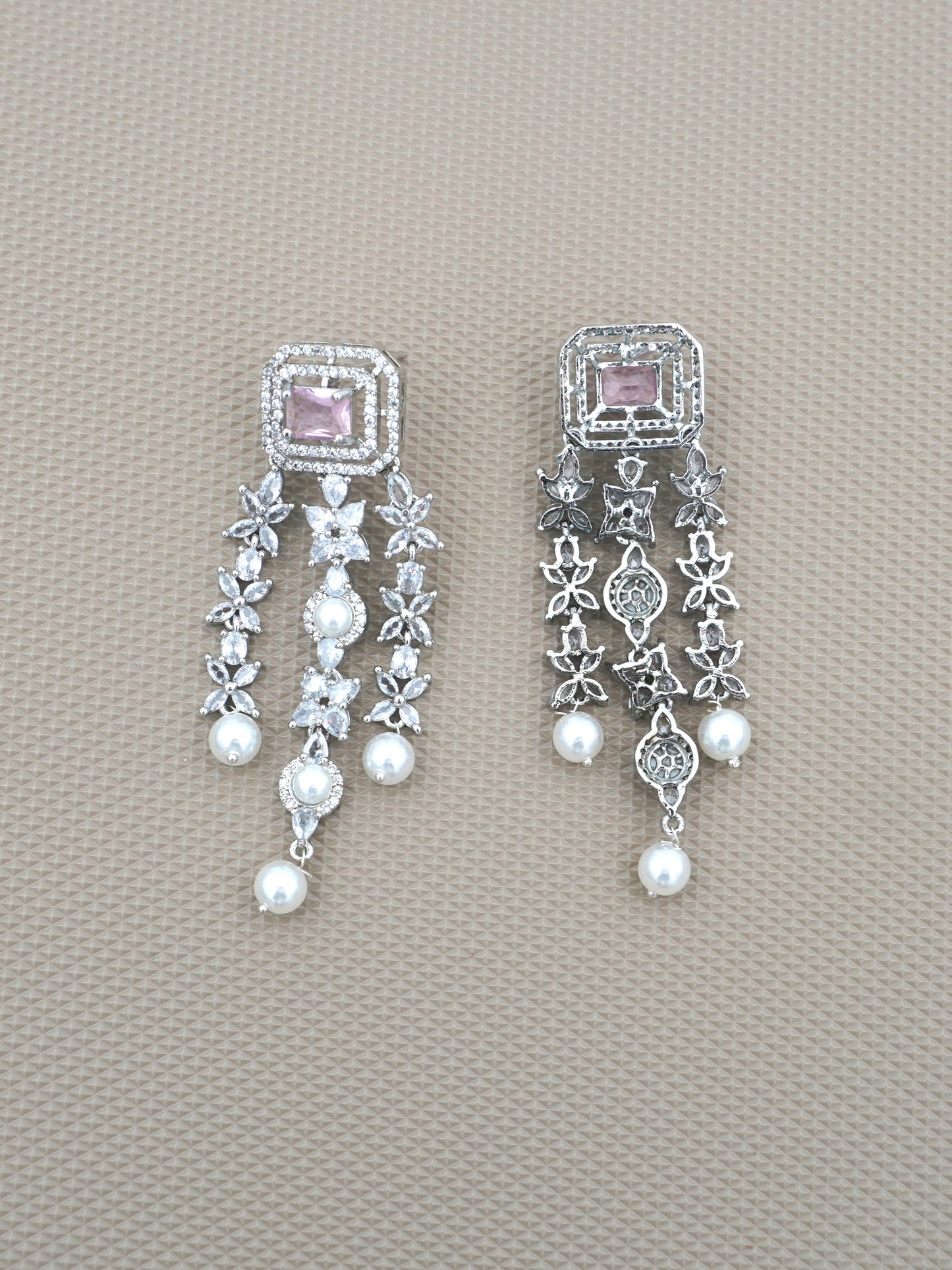 PINK EMILY ZIRCONIA EARRINGS