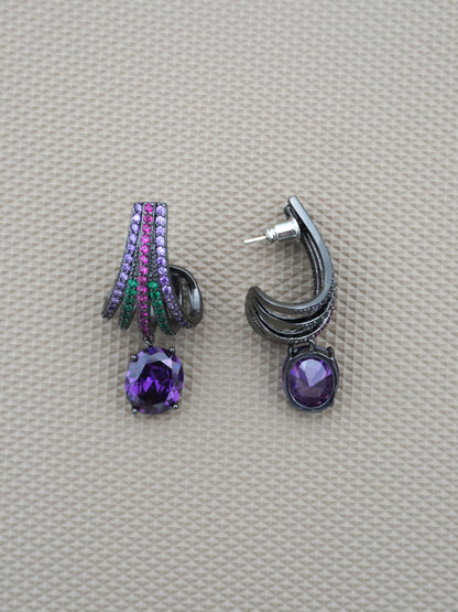 PURPLE MAREN ZIRCONIA EARRINGS