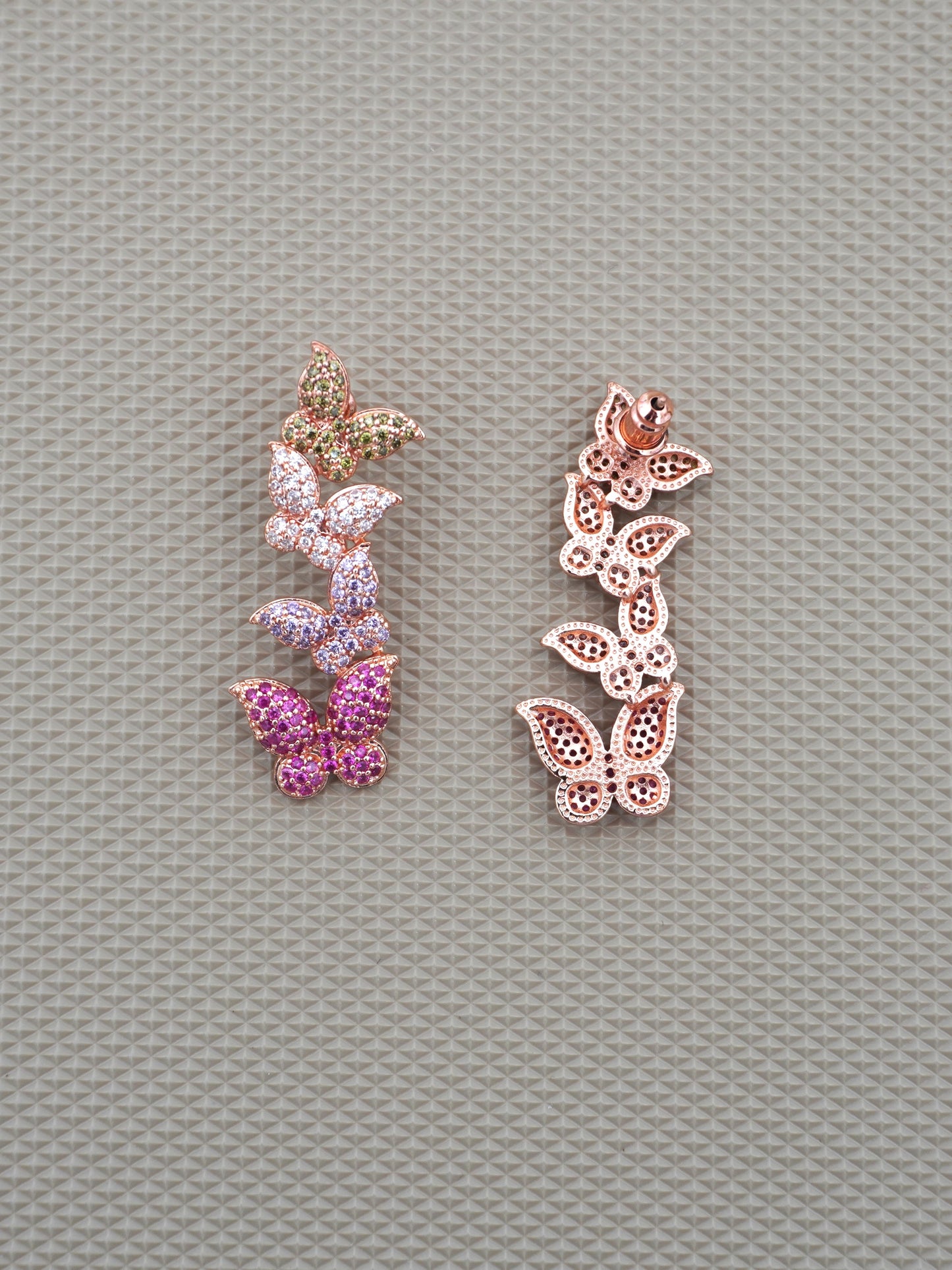 MULTICOLOR SKIPPER ZIRCONIA EARRINGS