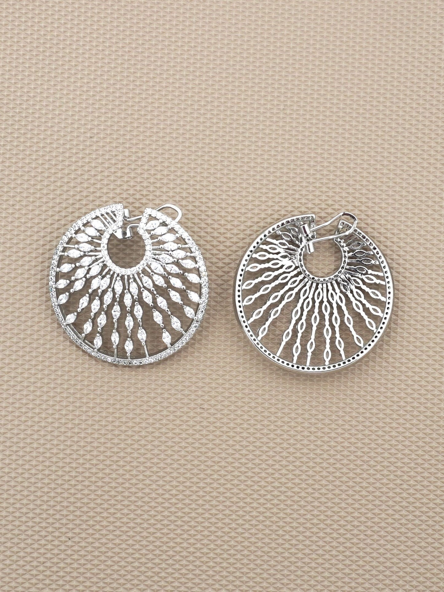SILVER MABEL ZIRCONIA EARRINGS