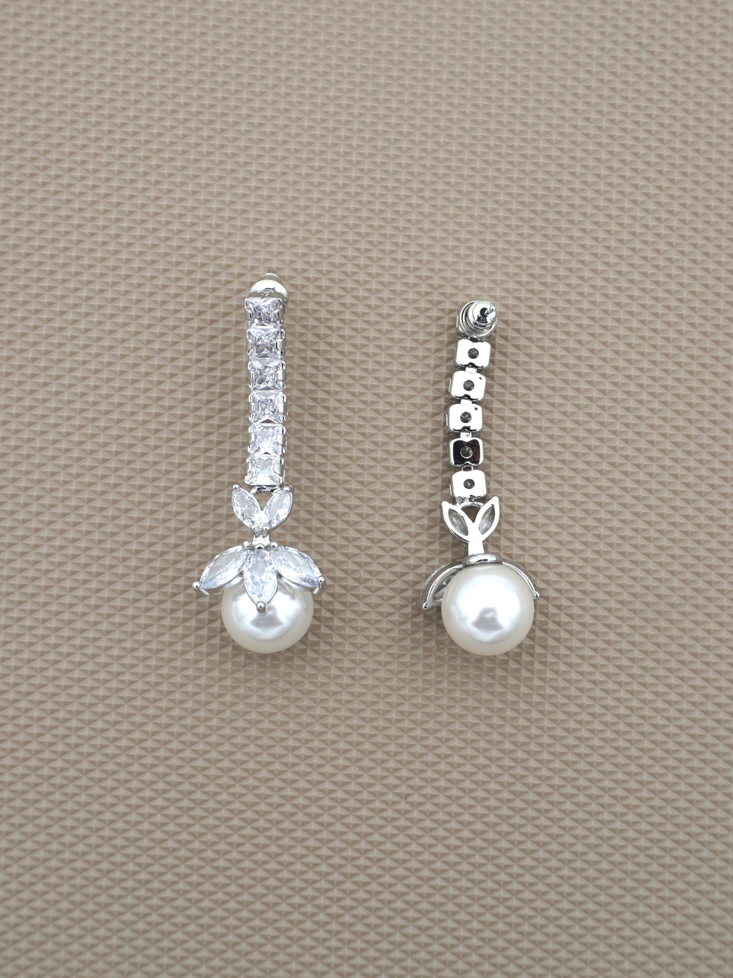 SILVER ALESSA ZIRCONIA EARRINGS