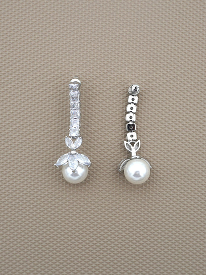 SILVER ALESSA ZIRCONIA EARRINGS