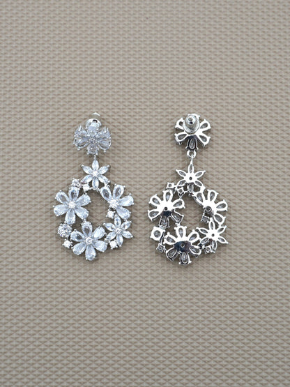 WHITE CHERIE ZIRCONIA EARRINGS