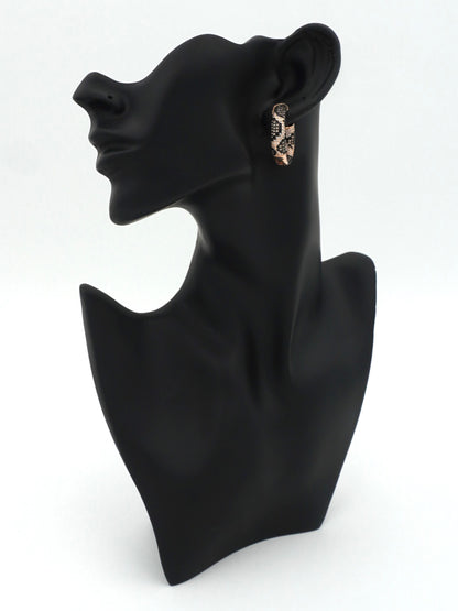 GOLD LEOPARD3 ZIRCONIA EARRINGS