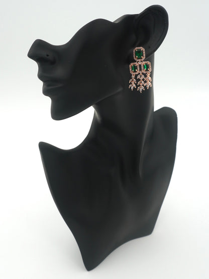 GREEN QUINN ZIRCONIA EARRINGS