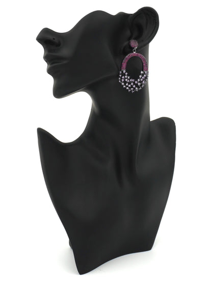 PURPLE GLORIA ZIRCONIA EARRINGS