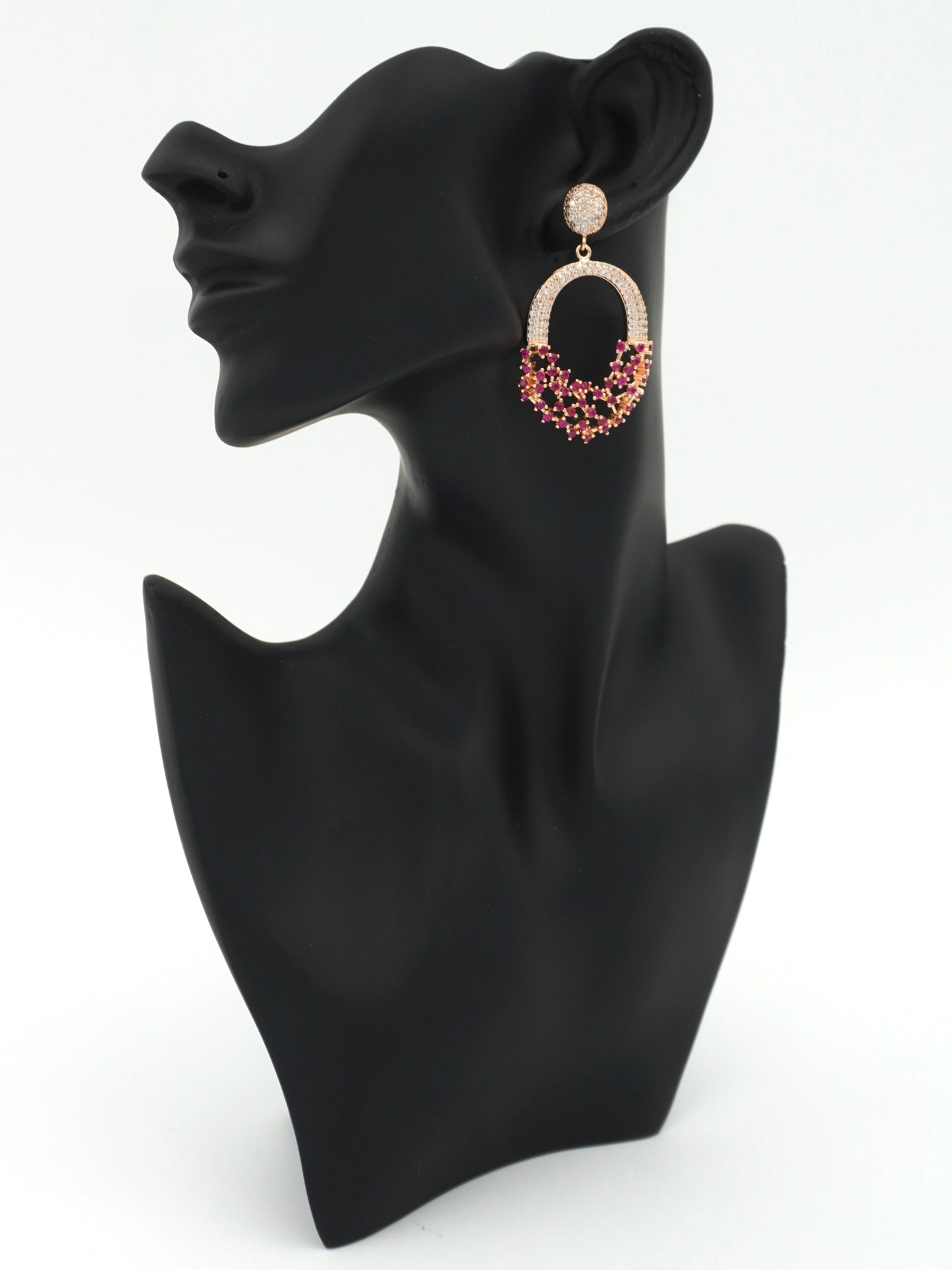 PINK GLORIA ZIRCONIA EARRINGS