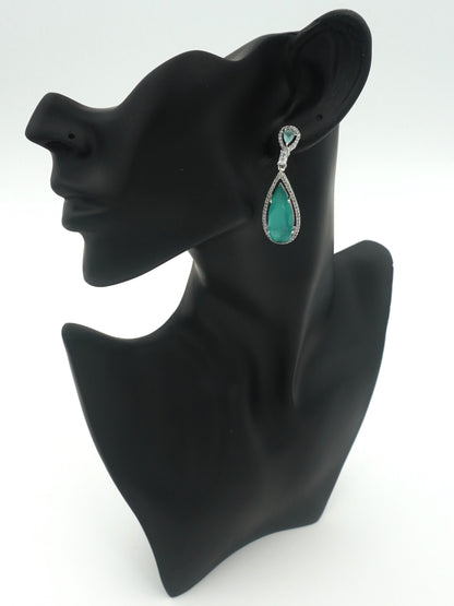MINT ARIA ZIRCONIA EARRINGS