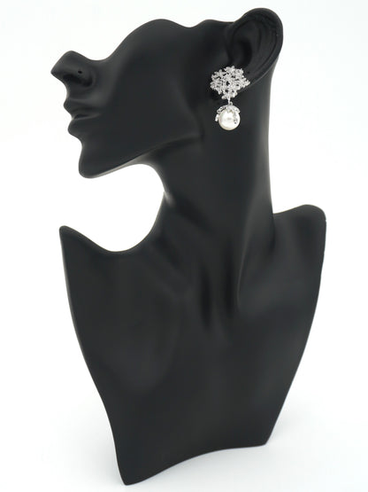 SILVER GALA ZIRCONIA EARRINGS