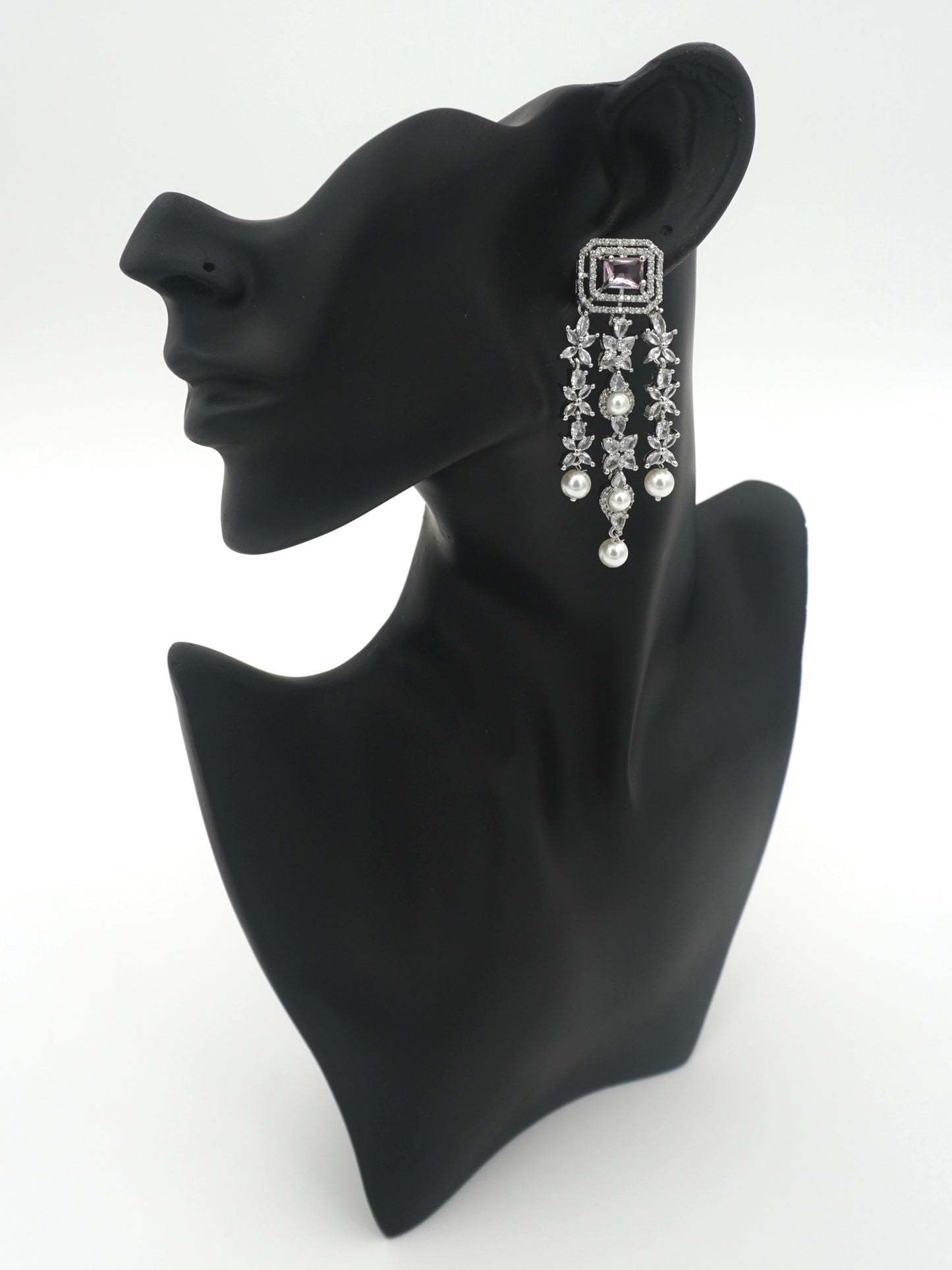 PINK EMILY ZIRCONIA EARRINGS