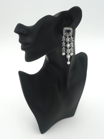 BLUE EMILY ZIRCONIA EARRINGS