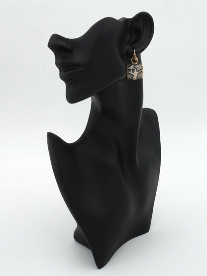 GOLD LEOPARD4 ZIRCONIA EARRINGS