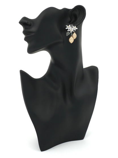MULTICOLOR CLOVER ZIRCONIA EARRINGS
