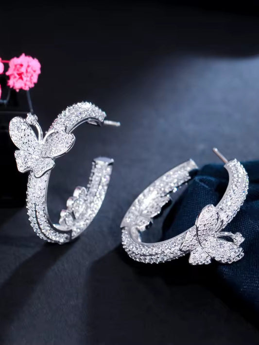 SILVER ELENA ZIRCONIA EARRINGS