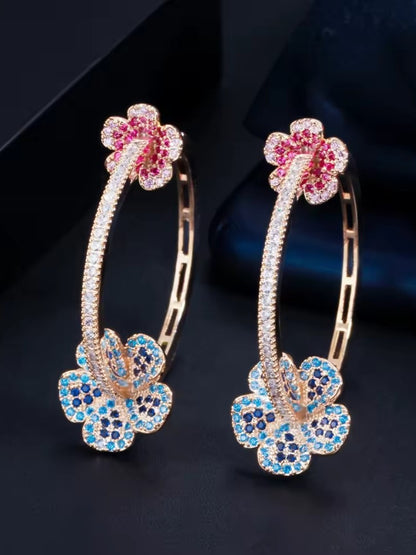 MULTICOLOR MELINA ZIRCONIA EARRINGS