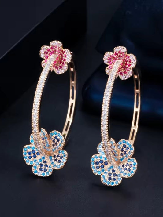 MULTICOLOR MELINA ZIRCONIA EARRINGS