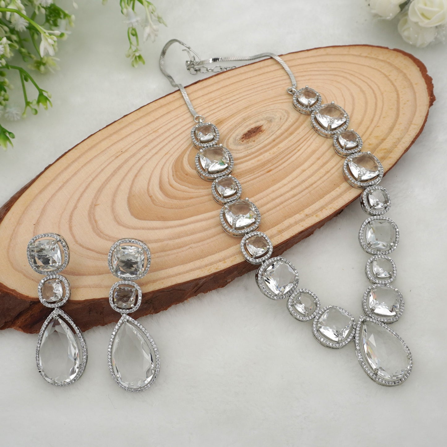 SILVER OCEANA NECKLACE SET