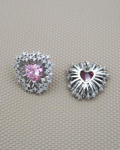 PINK AKSANA ZIRCONIA STUDS