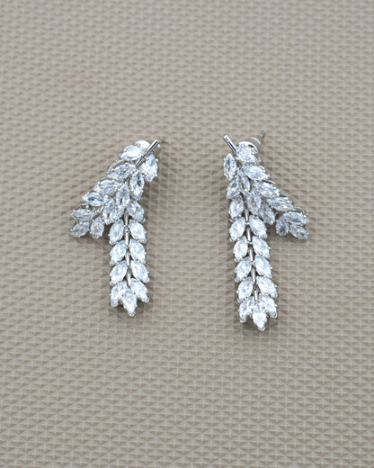 WHITE ARIANA ZIRCONIA EARRINGS