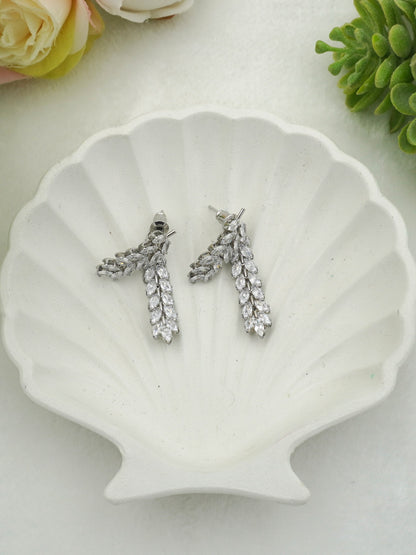 WHITE ARIANA ZIRCONIA EARRINGS