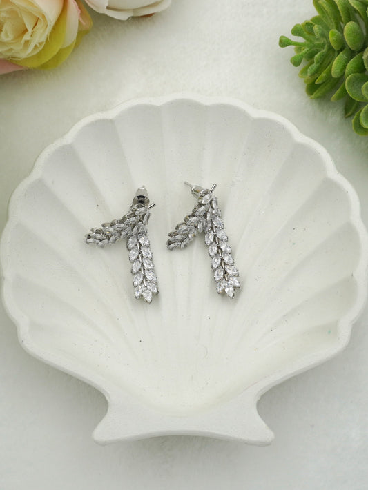 WHITE ARIANA ZIRCONIA EARRINGS