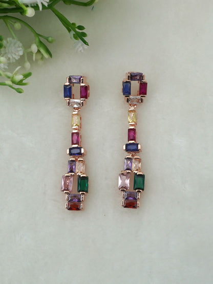 MULTICOLOUR NATALIA ZIRCONIA EARRINGS