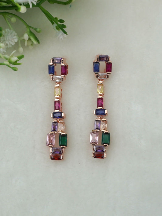 MULTICOLOUR KIRA ZIRCONIA EARRINGS