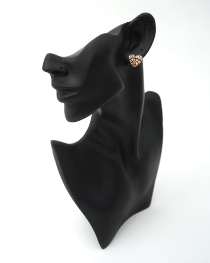 GOLD AMOR ZIRCONIA STUDS