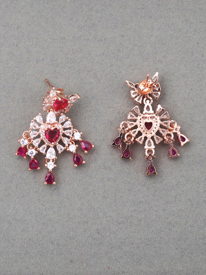 RED SASHA ZIRCONIA EARRINGS