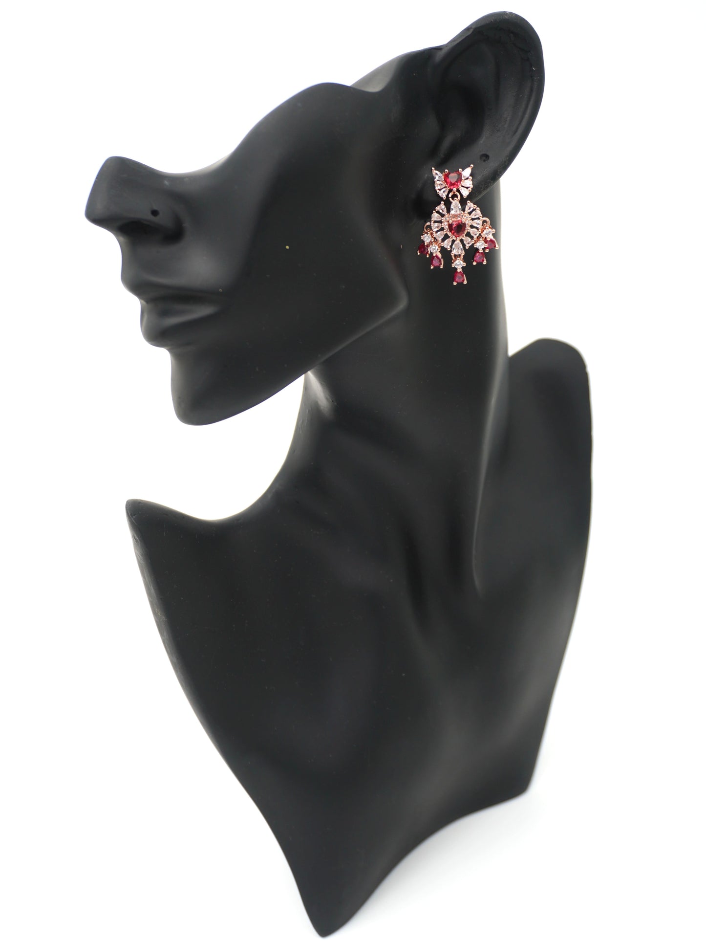 RED SASHA ZIRCONIA EARRINGS