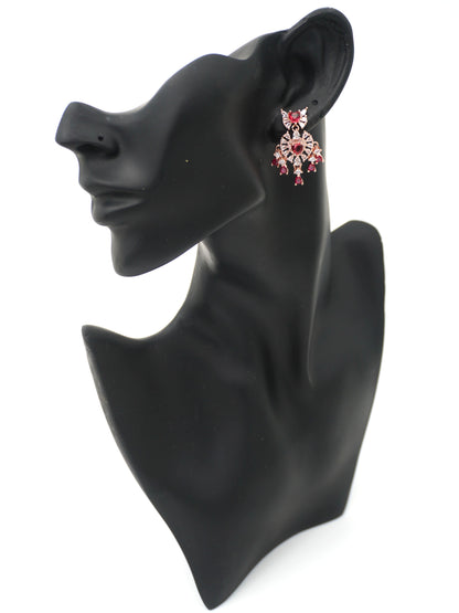 RED SASHA ZIRCONIA EARRINGS