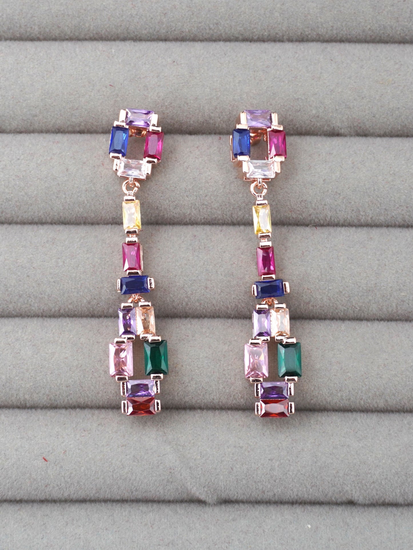MULTICOLOUR NATALIA ZIRCONIA EARRINGS