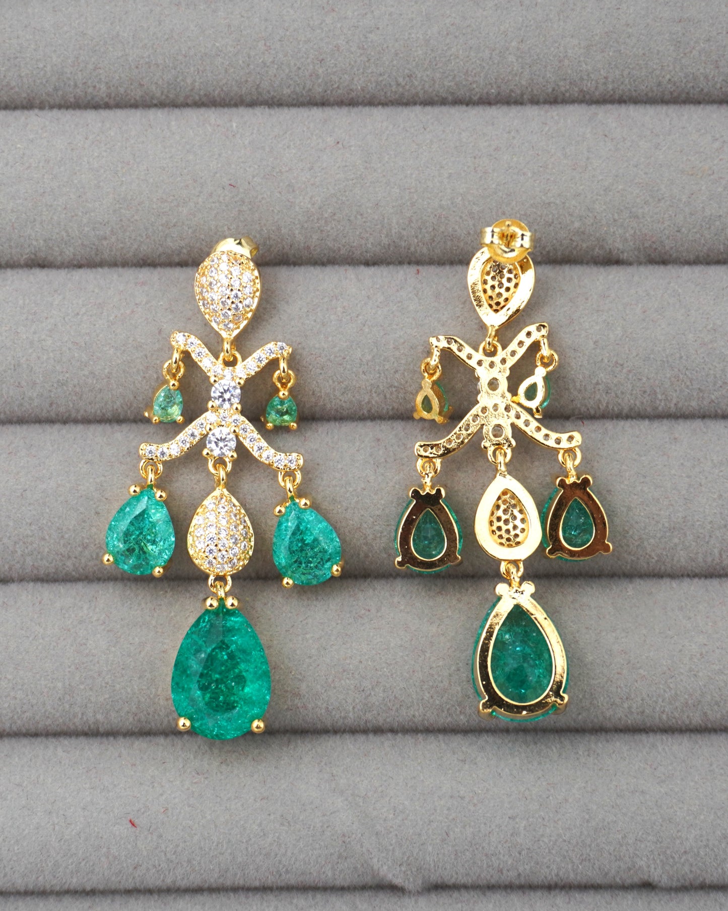 TURQUOISE HAILEY ZIRCONIA EARRINGS