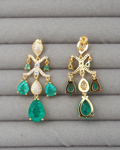 TURQUOISE HAILEY ZIRCONIA EARRINGS