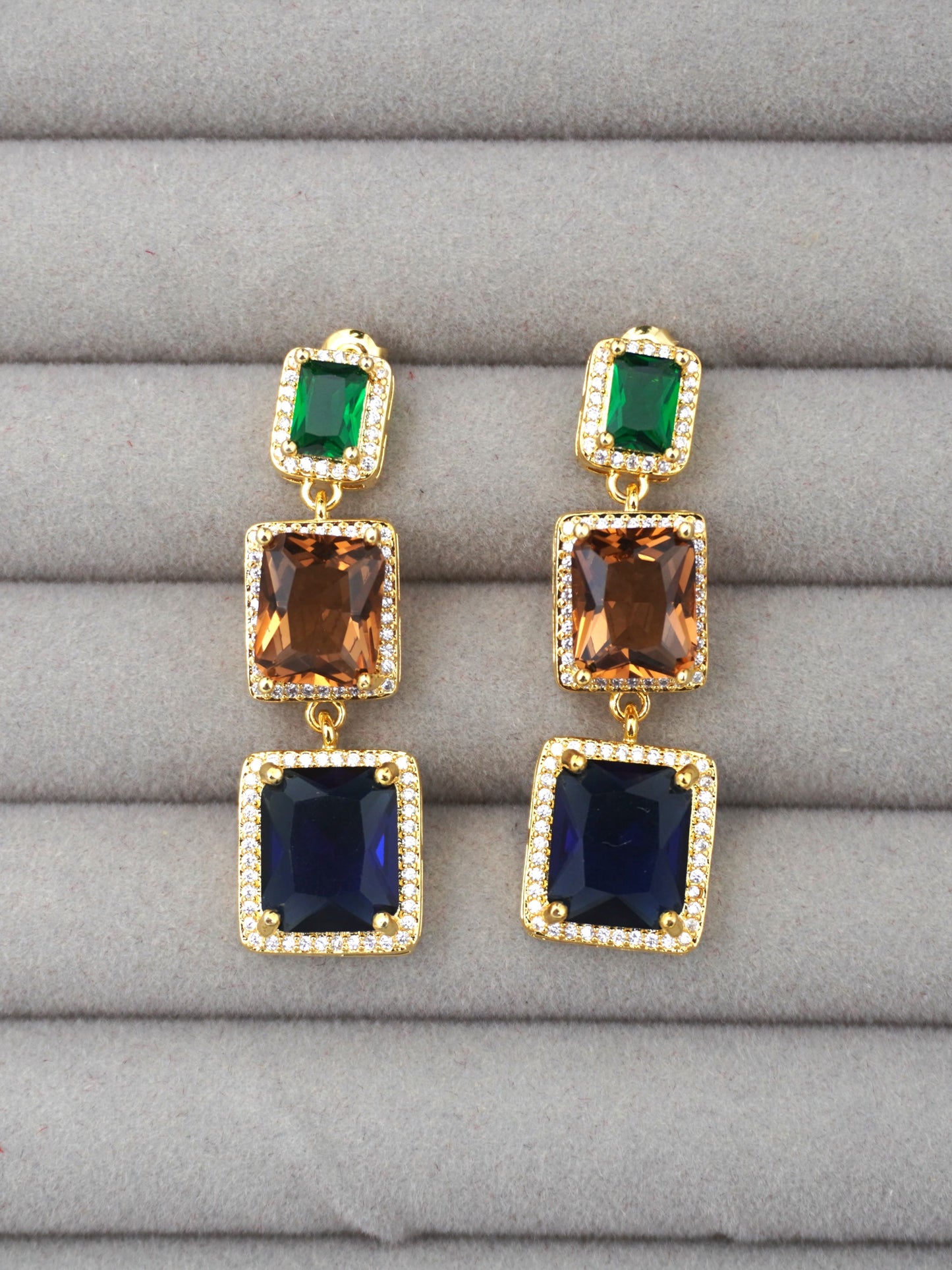MULTICOLOUR WILLA ZIRCONIA EARRINGS