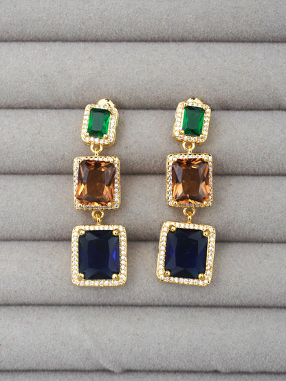 MULTICOLOUR WILLA ZIRCONIA EARRINGS
