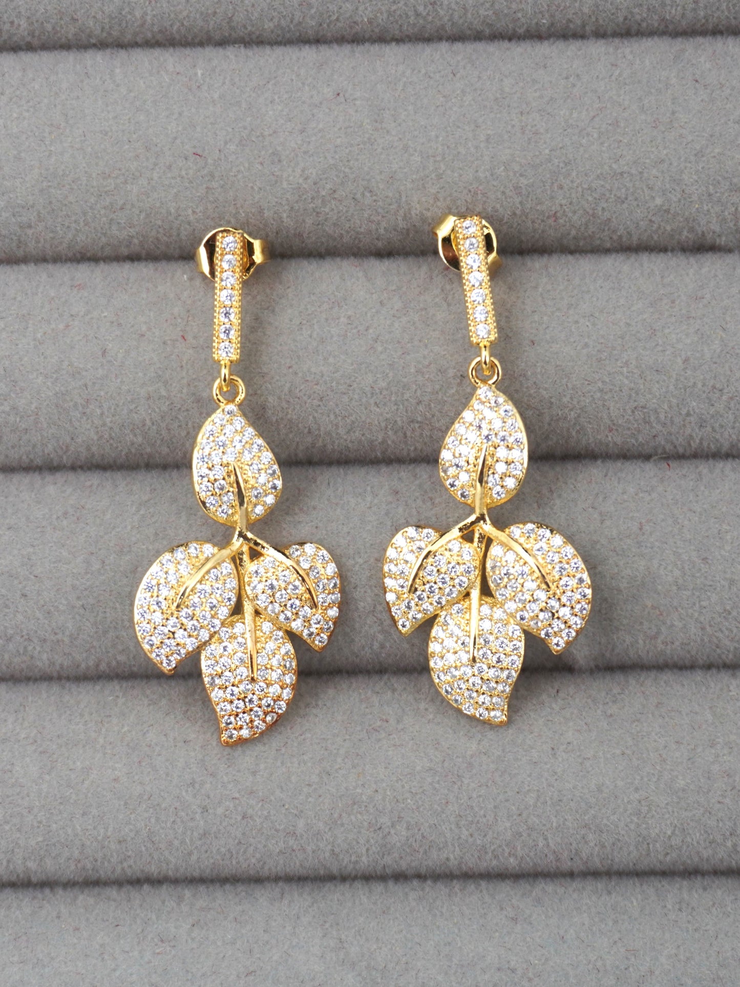 GOLD XENA ZIRCONIA EARRINGS