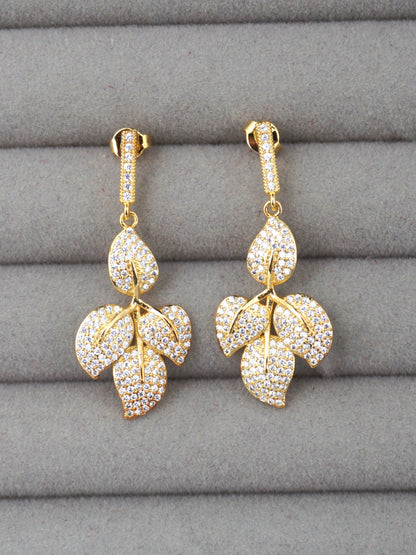 GOLD XENA ZIRCONIA EARRINGS