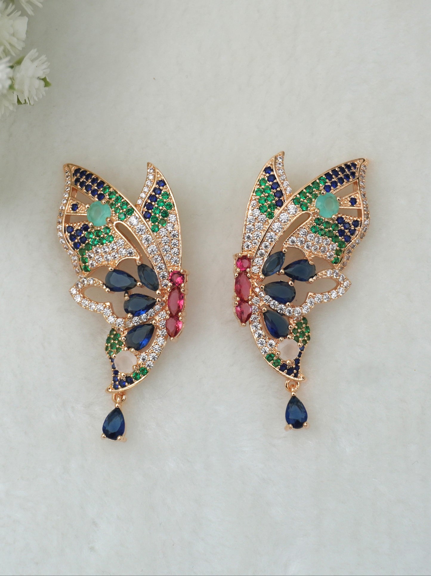 MULTICOLOR LUNA ZIRCONIA EARRINGS