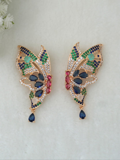 MULTICOLOR LUNA ZIRCONIA EARRINGS