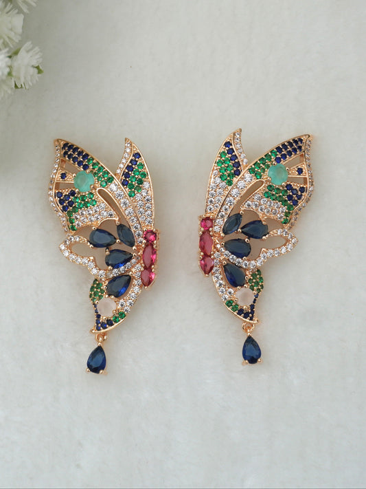 MULTICOLOR LUNA ZIRCONIA EARRINGS