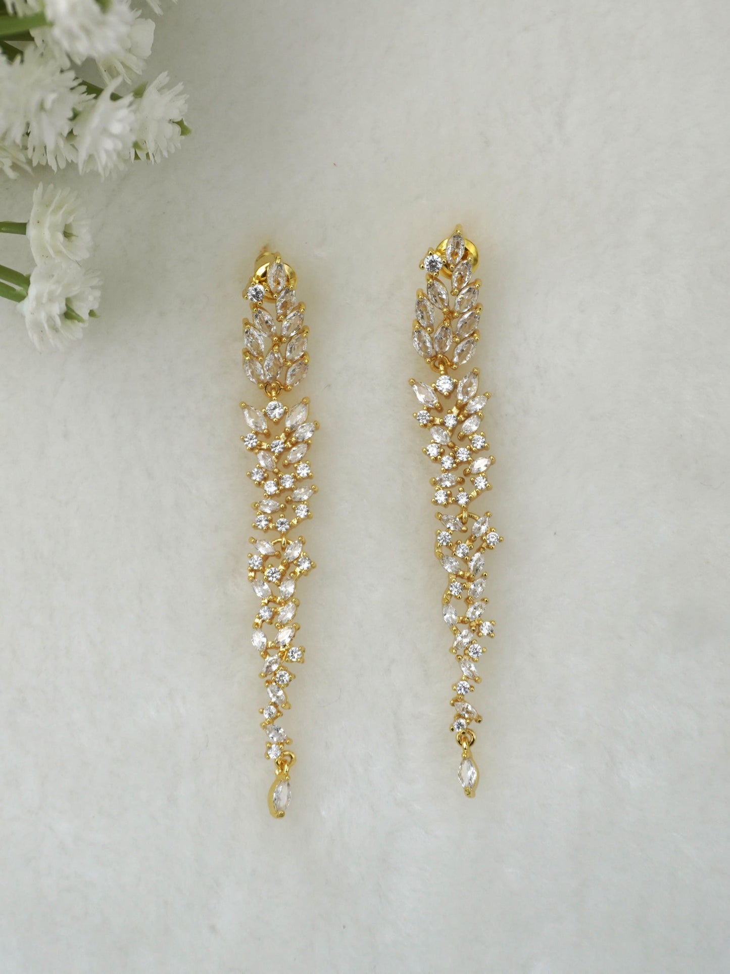GOLD SASHA ZIRCONIA EARRINGS