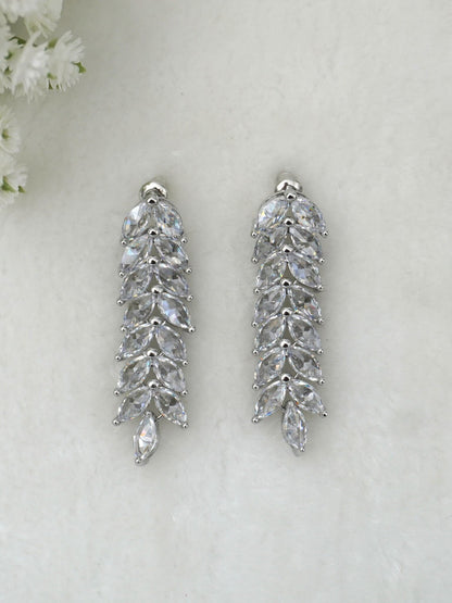 WHITE KATIE ZIRCONIA EARRINGS