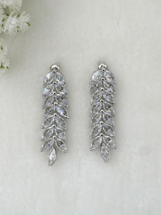 WHITE KATIE ZIRCONIA EARRINGS
