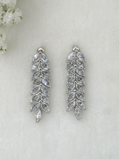 WHITE KATIE ZIRCONIA EARRINGS