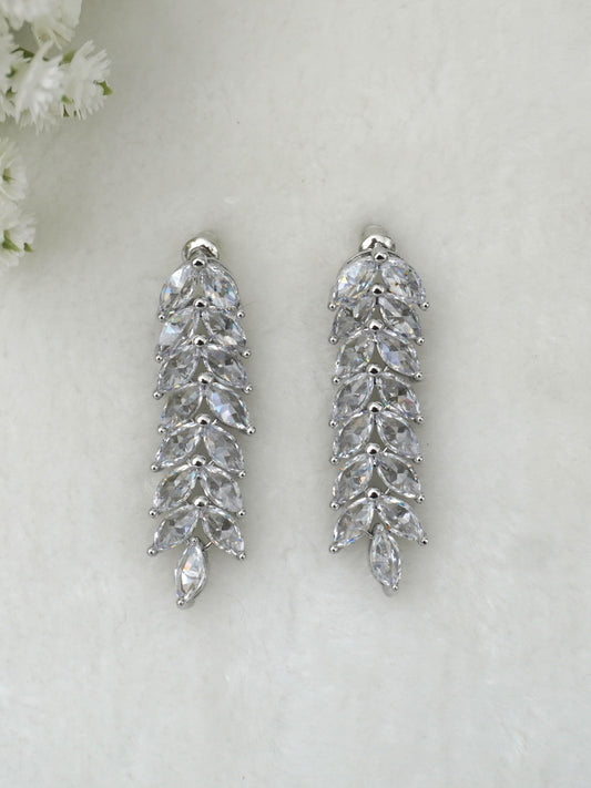WHITE KATIE ZIRCONIA EARRINGS