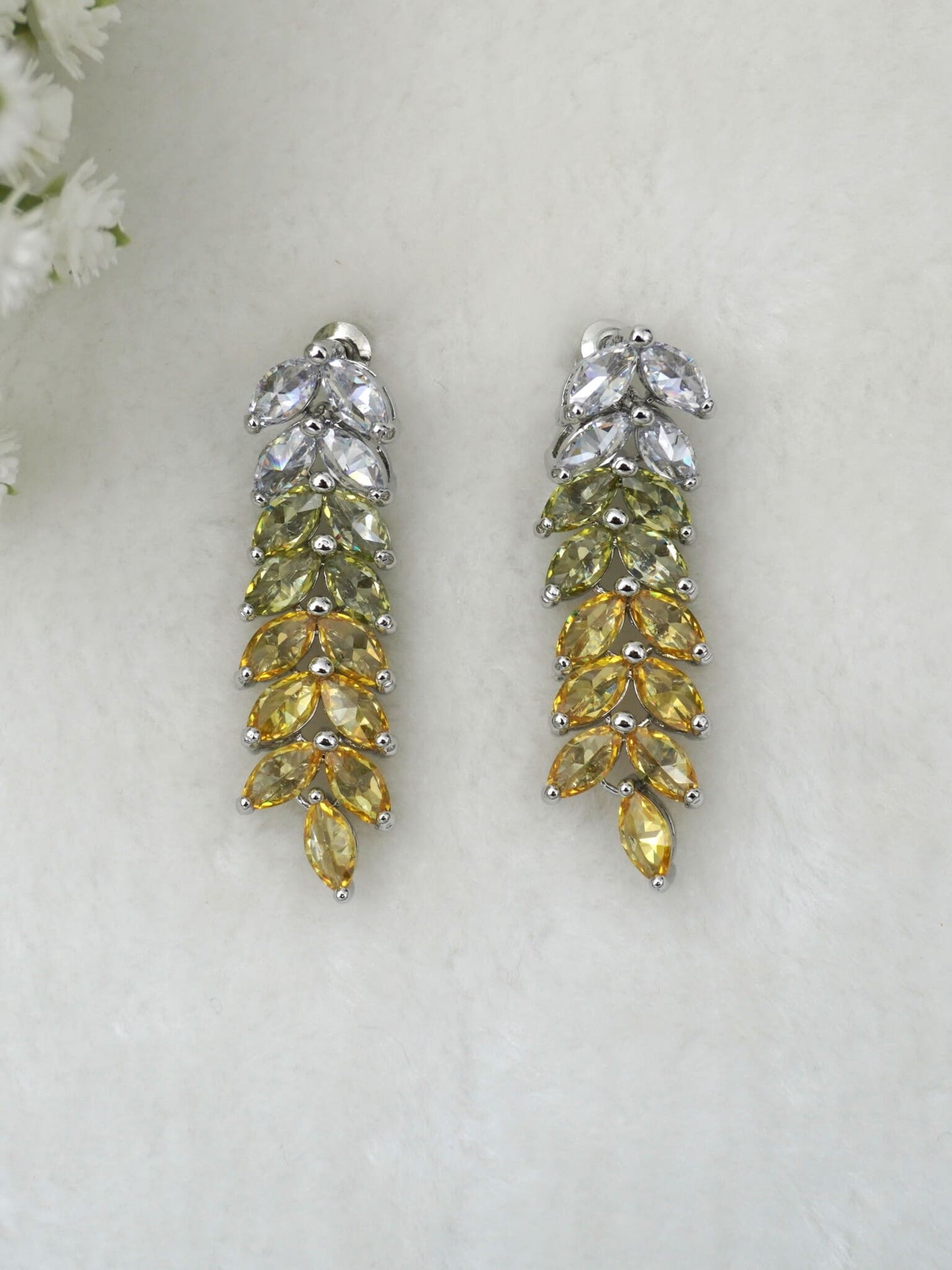 YELLOW KATIE ZIRCONIA EARRINGS