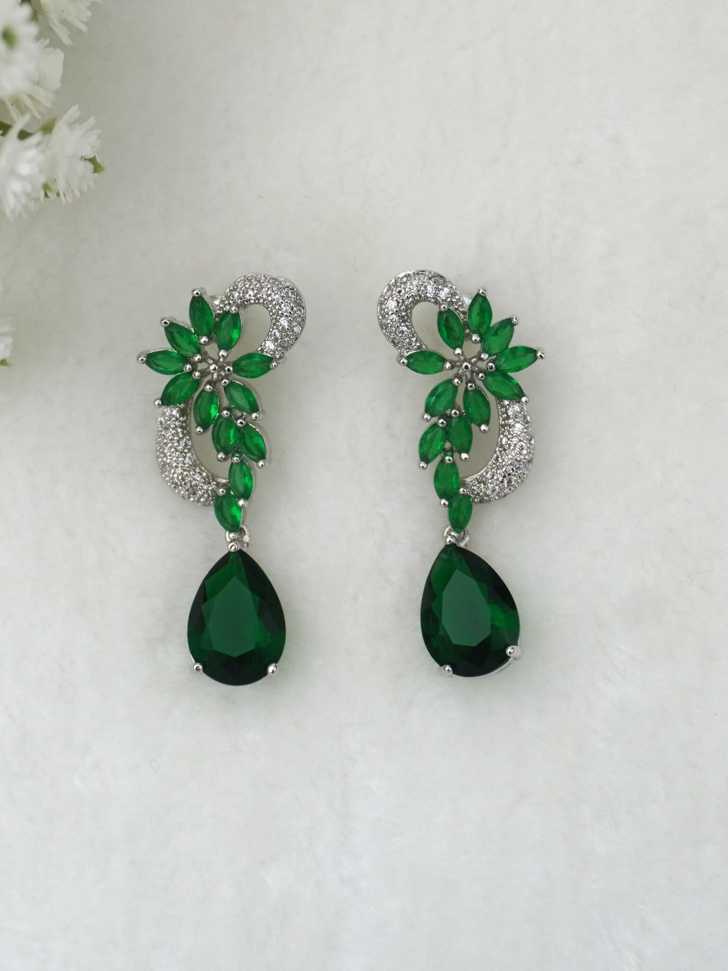 GREEN HAZE ZIRCONIA EARRINGS