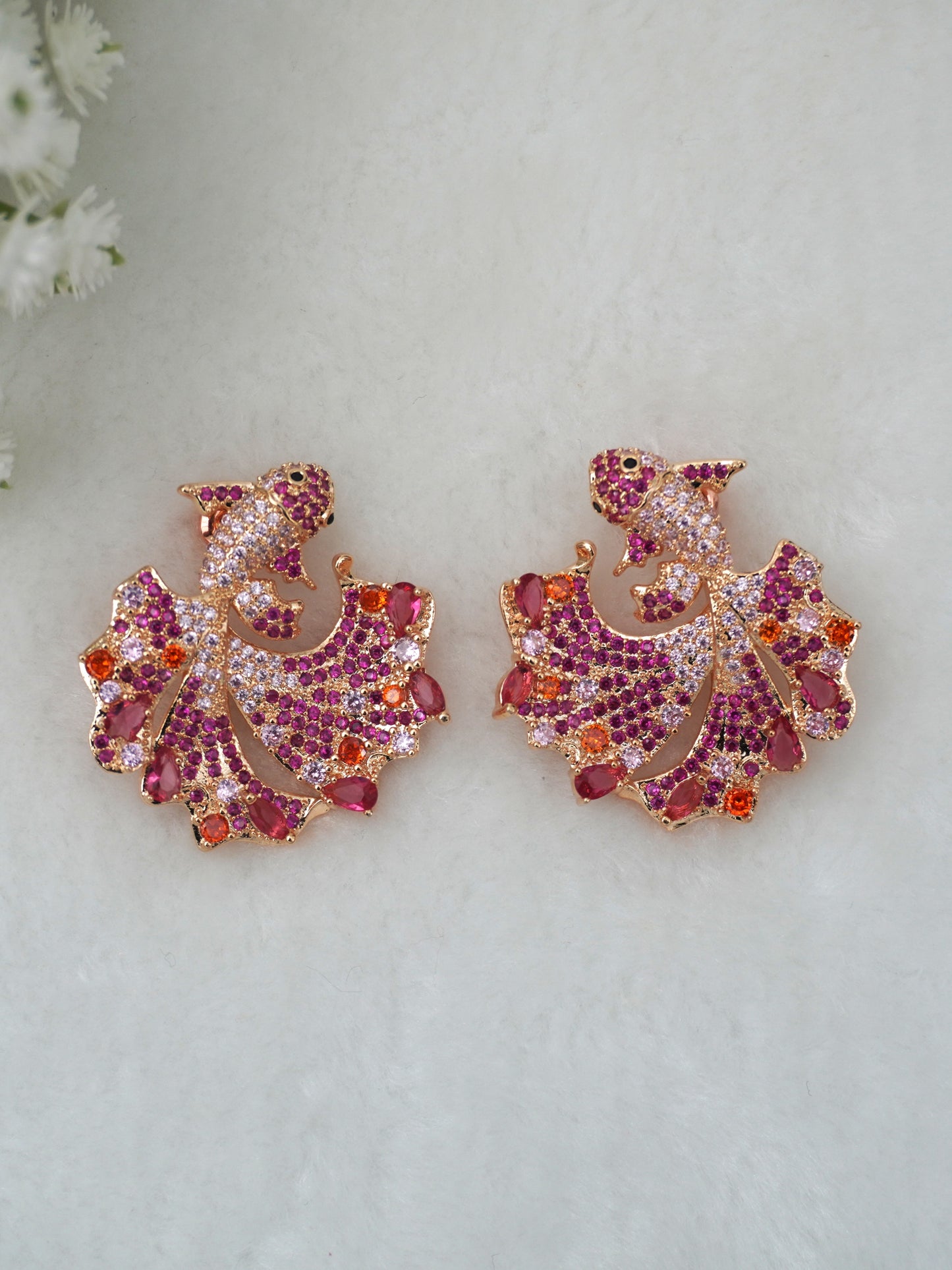 PINK BETA ZIRCONIA EARRINGS